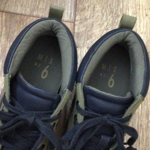 Mix No. 6 Olive/Black/Army Sequin Heel Sneaker Woman Size 8 - Picture 5 of 9